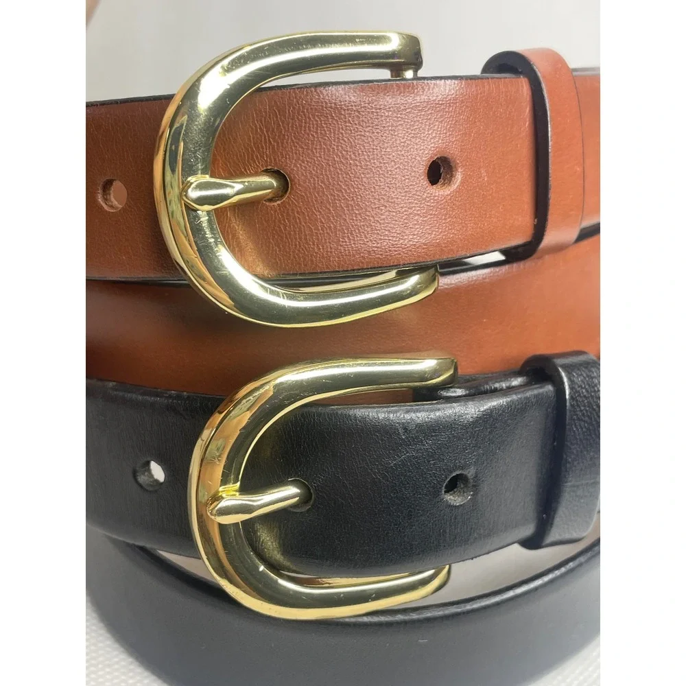 (2) J. Crew Italian Leather Belts Lot Size Small (31